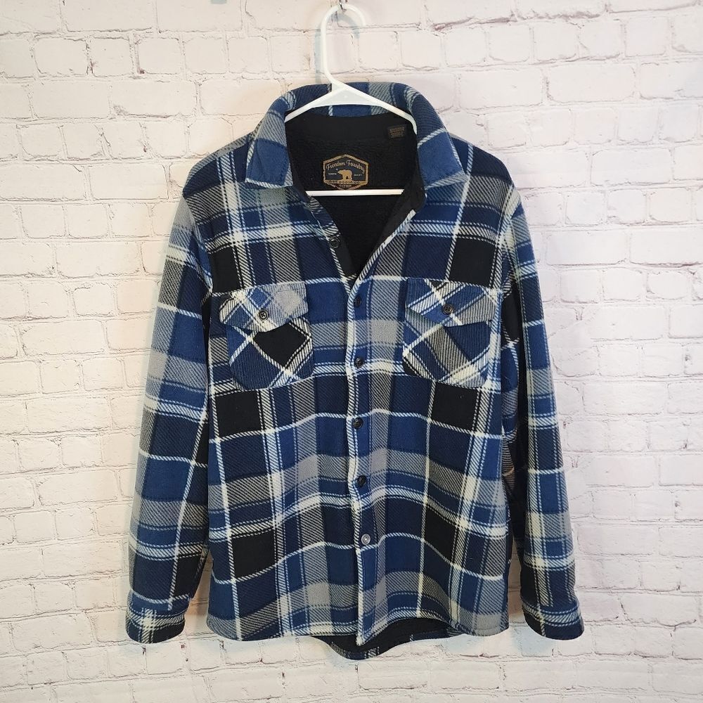 Men's Freedom Foundry button-down flannel sweater, size Medium